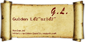 Gulden László névjegykártya